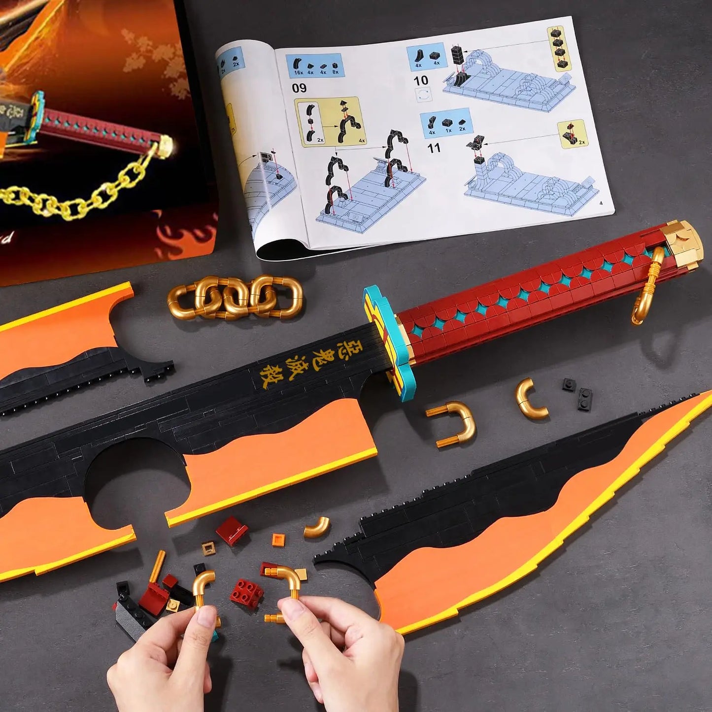 Demon Slayer Katana Building Blocks
