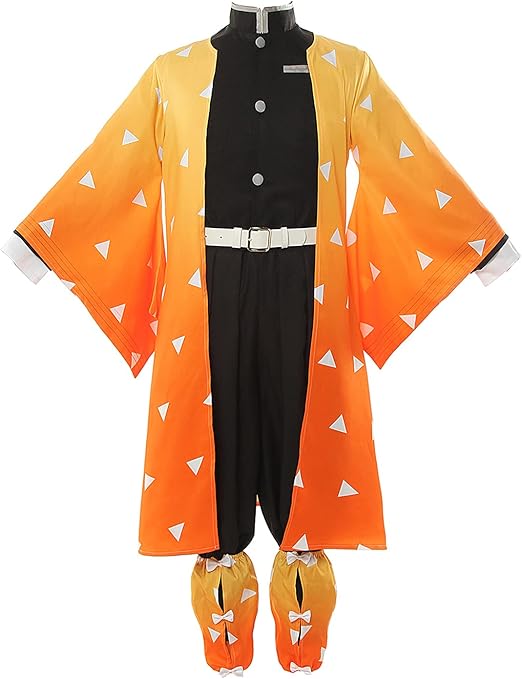 Kimetsu no Yaiba Agatsuma Zenitsu Cosplay Costume