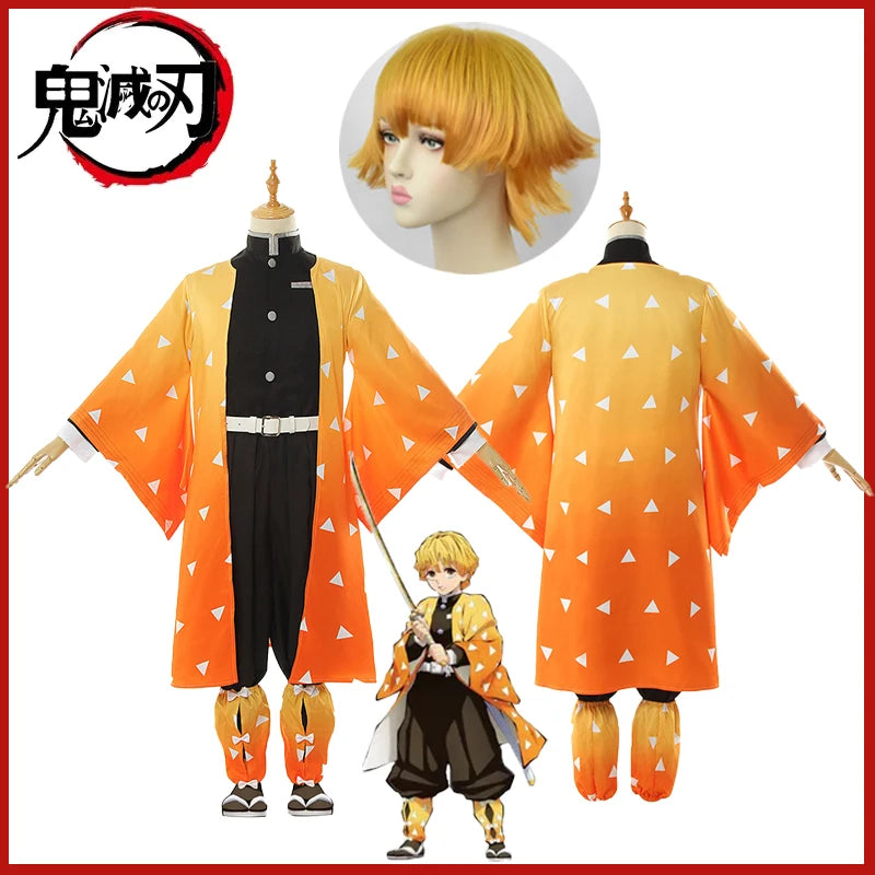 Kimetsu no Yaiba Agatsuma Zenitsu Cosplay Costume