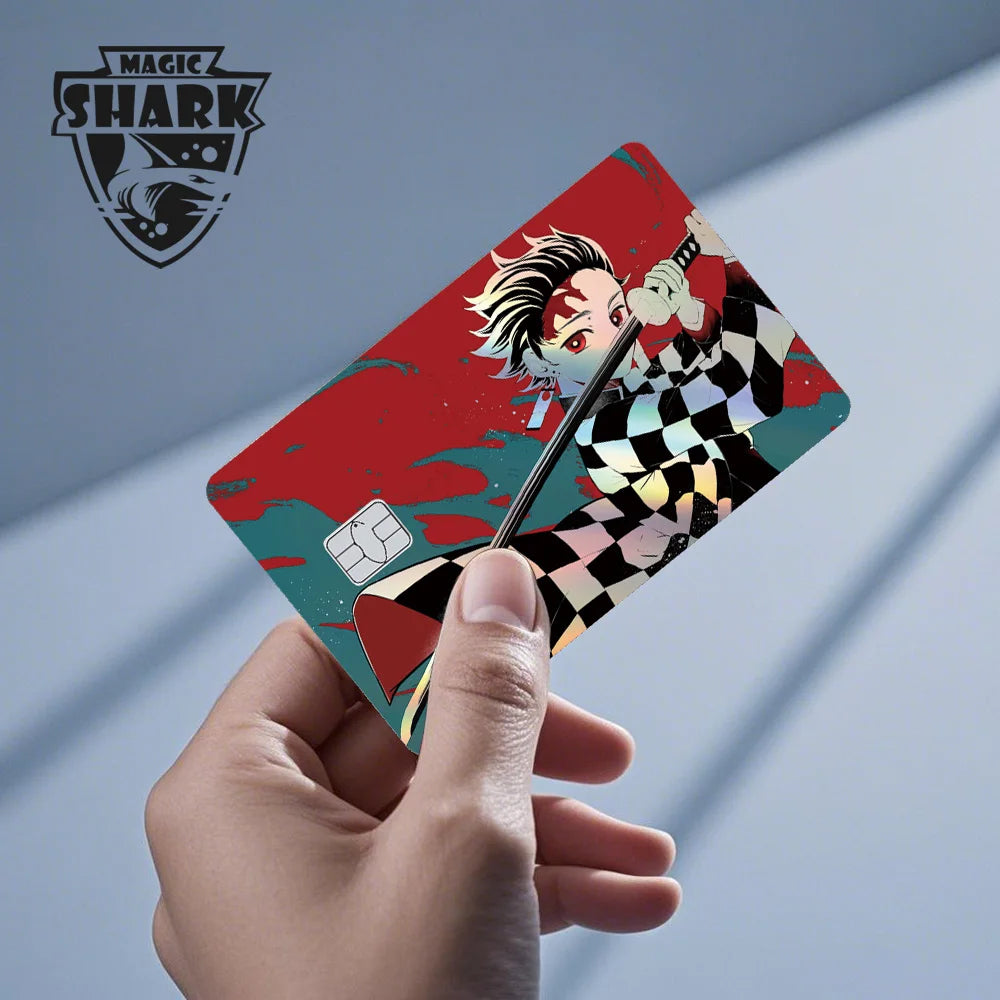 Demon Slayers Holographic Skin Cover Film for credit Card