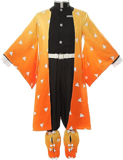 Kimetsu no Yaiba Agatsuma Zenitsu Cosplay Costume