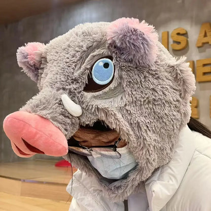 Head Plush Hat  Inosuke