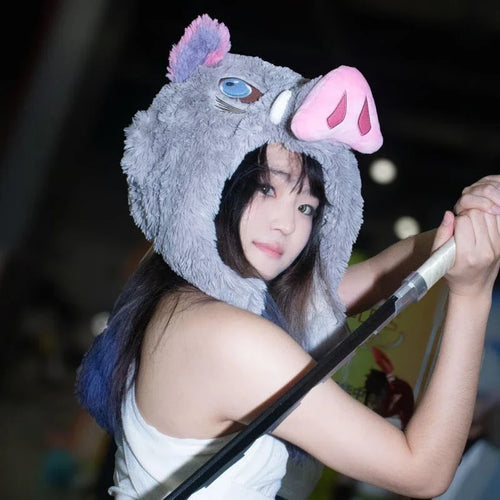 Head Plush Hat  Inosuke