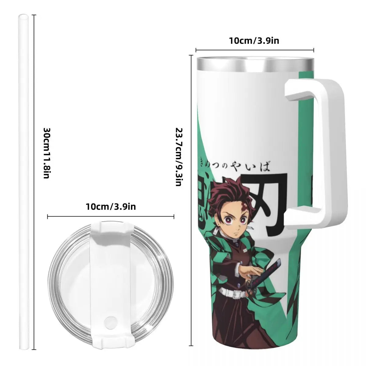 Demon Slayer 40 oz Tumbler with Handle and Straw