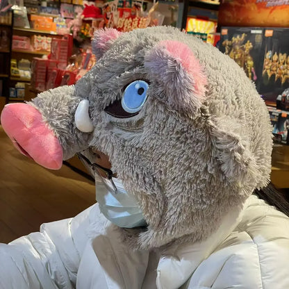 Head Plush Hat  Inosuke