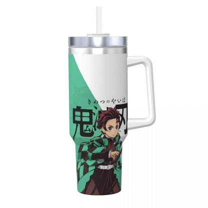 Demon Slayer 40 oz Tumbler with Handle and Straw